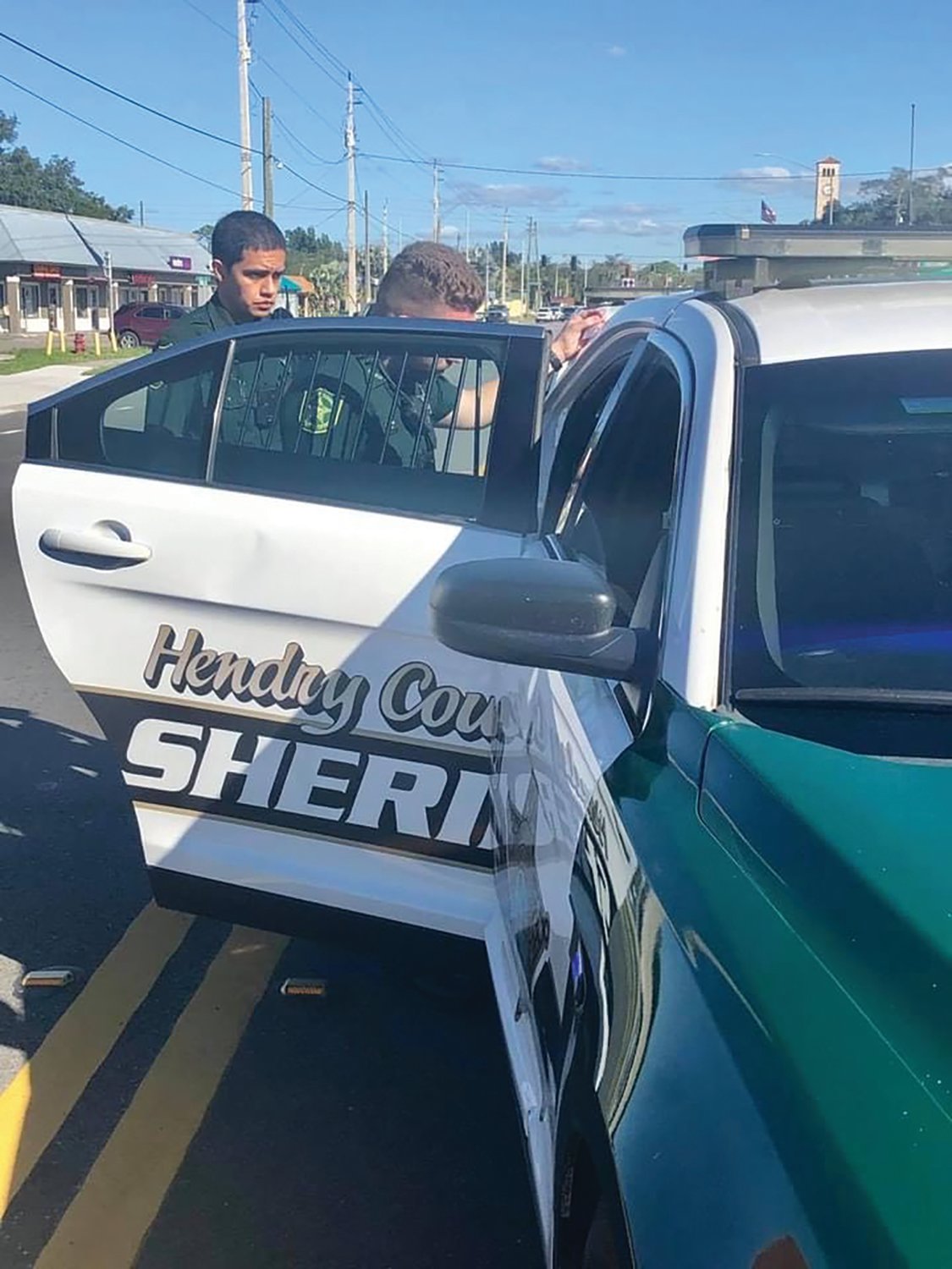 HCSO deputies eventually stop and apprehend this driver, after he sped up and ran through a red light.